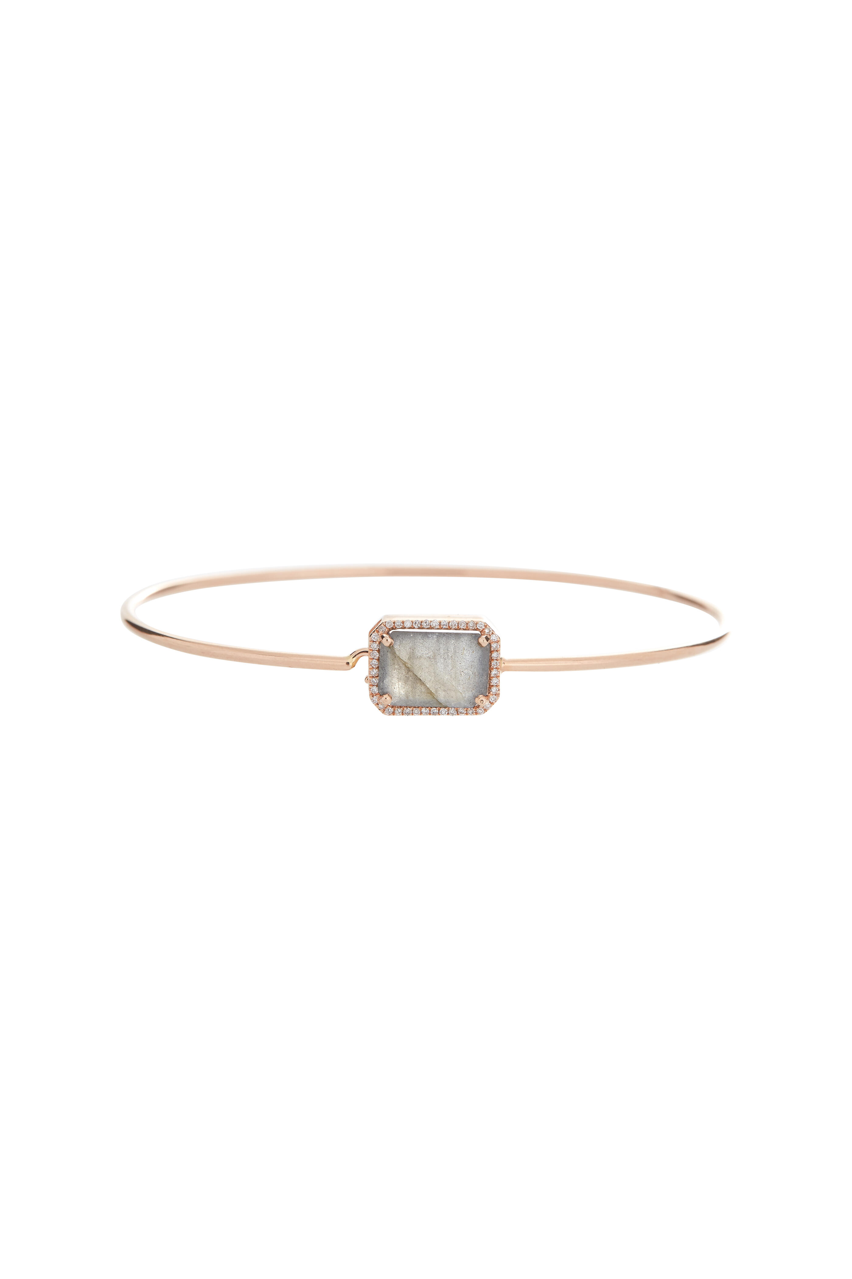Kai Linz - Rose Gold Labradorite Diamond Bangle | Mitchell Stores