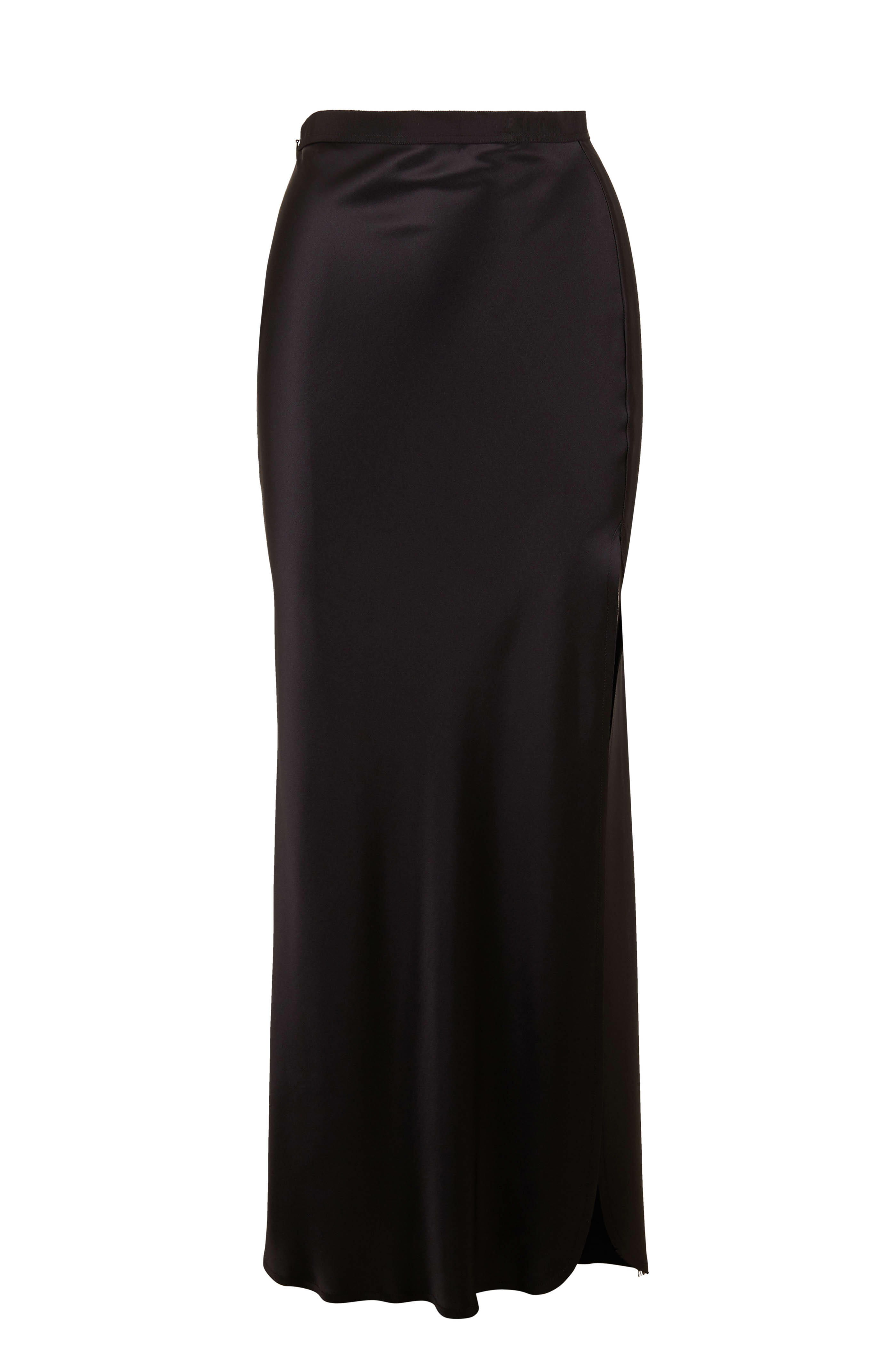 Nili Lotan - Maya Black Silk Maxi Skirt