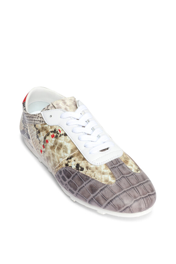 Marni Low Profile Multicolor Embossed Leather Sneaker - view 1