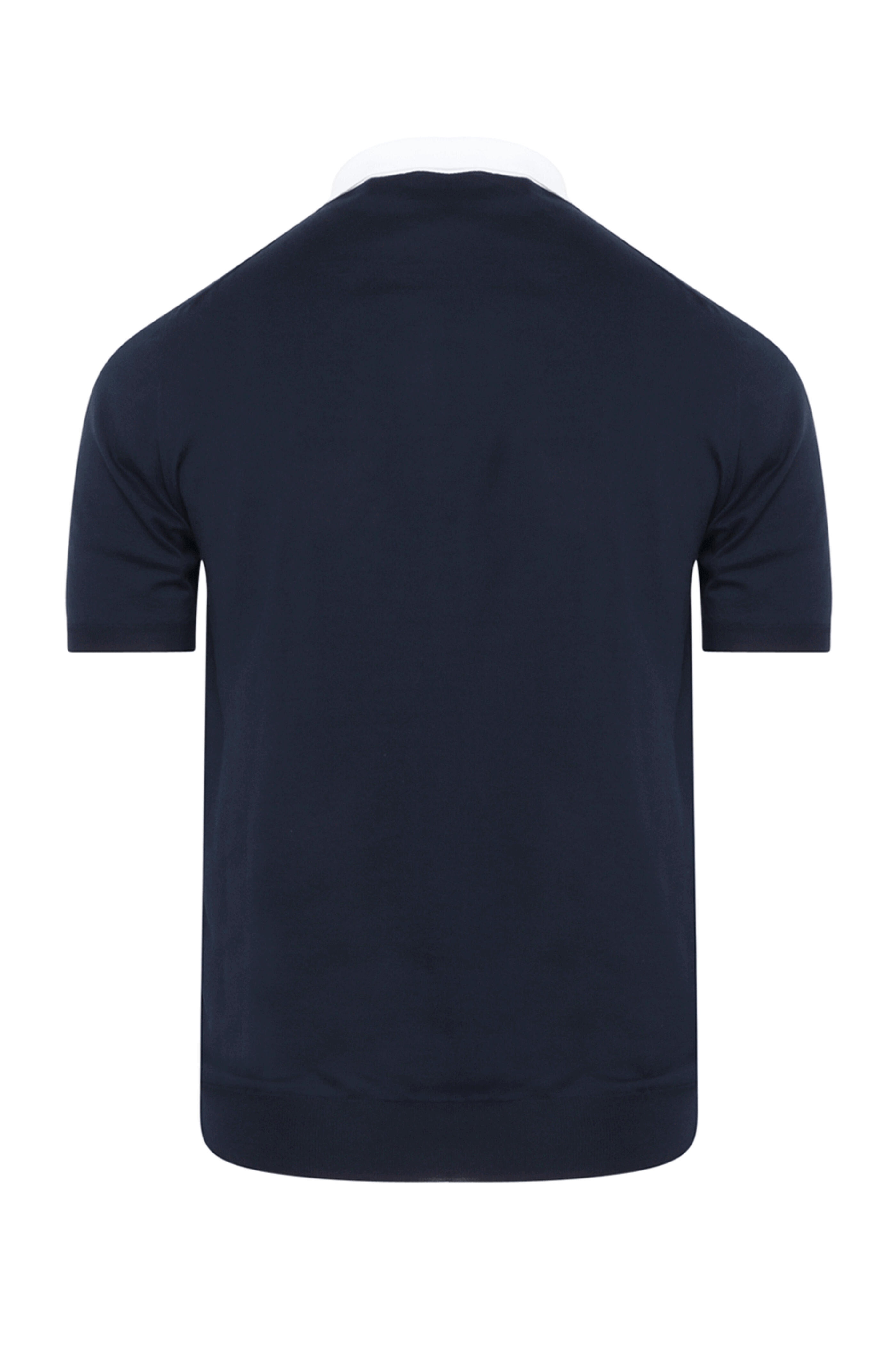 Kiton - Navy Johnny Collar Polo