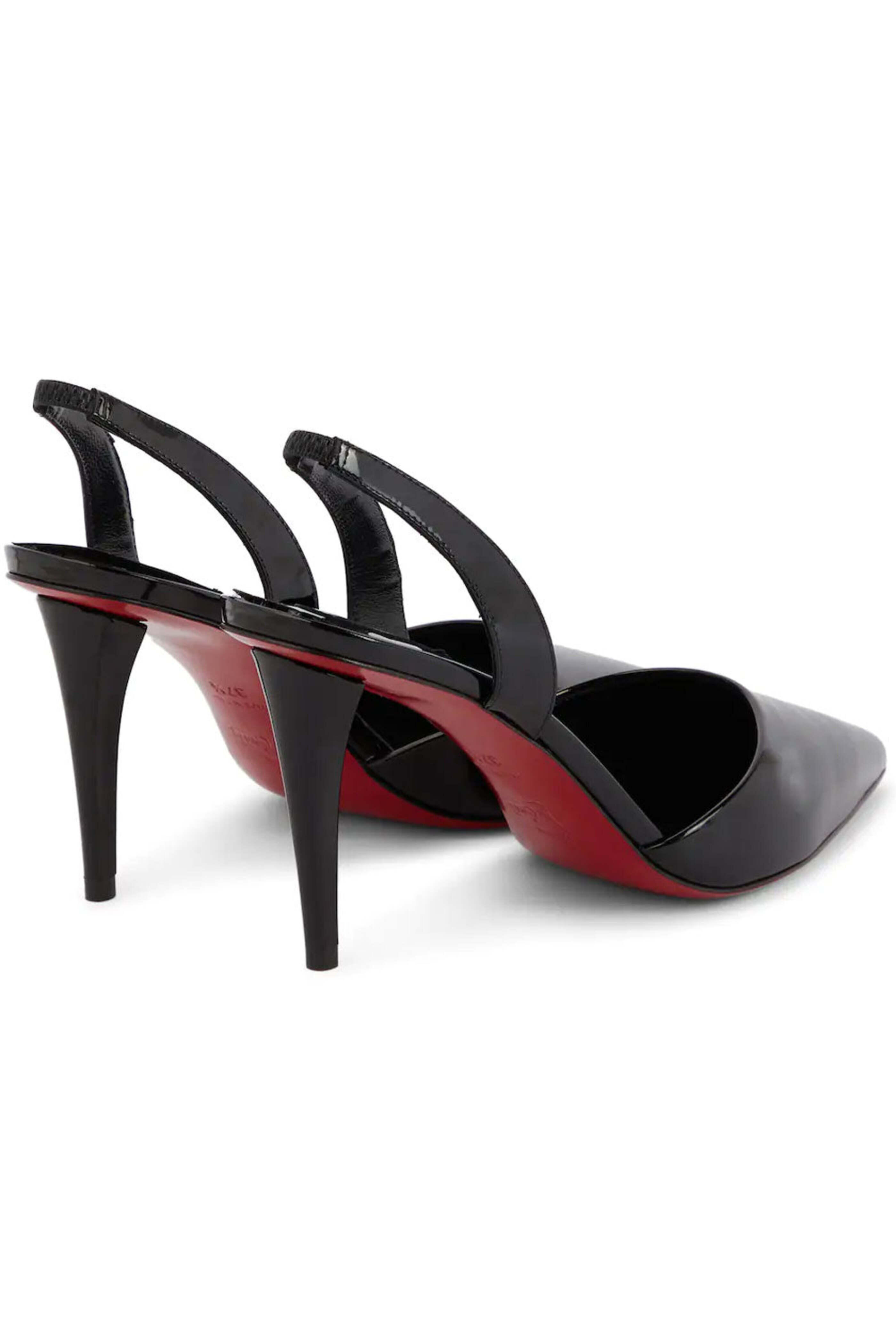 Christian Louboutin - Astrid Patent Leather Slingback Pump in Black