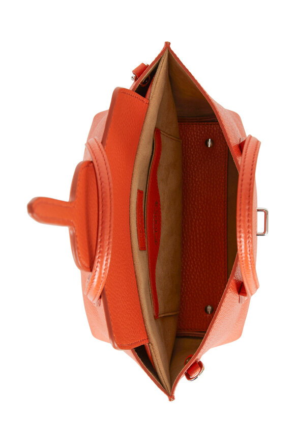 Tod's - New Joy Orange Pebbled Leather Mini Hobo Bag