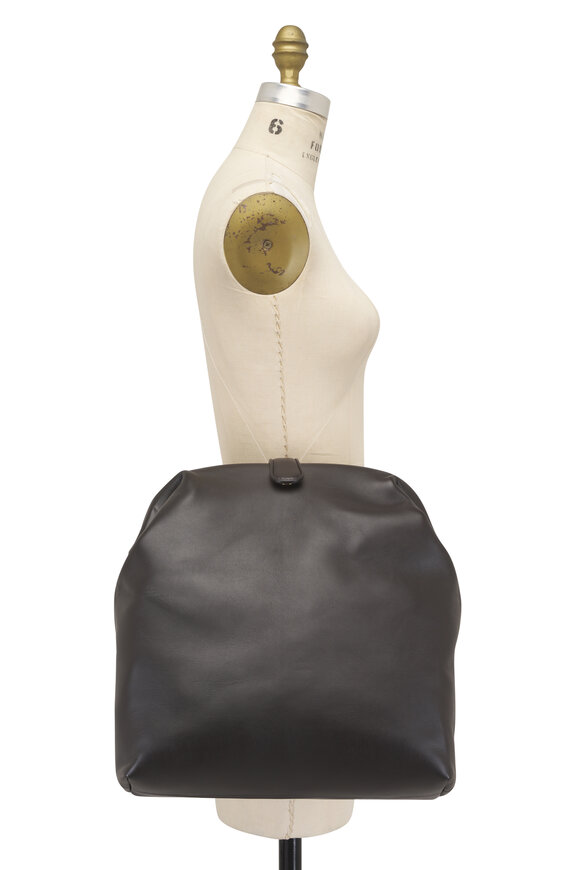 Bottega Veneta Lauren 1980 Alto Espresso Leather Vertical Clutch - view 7
