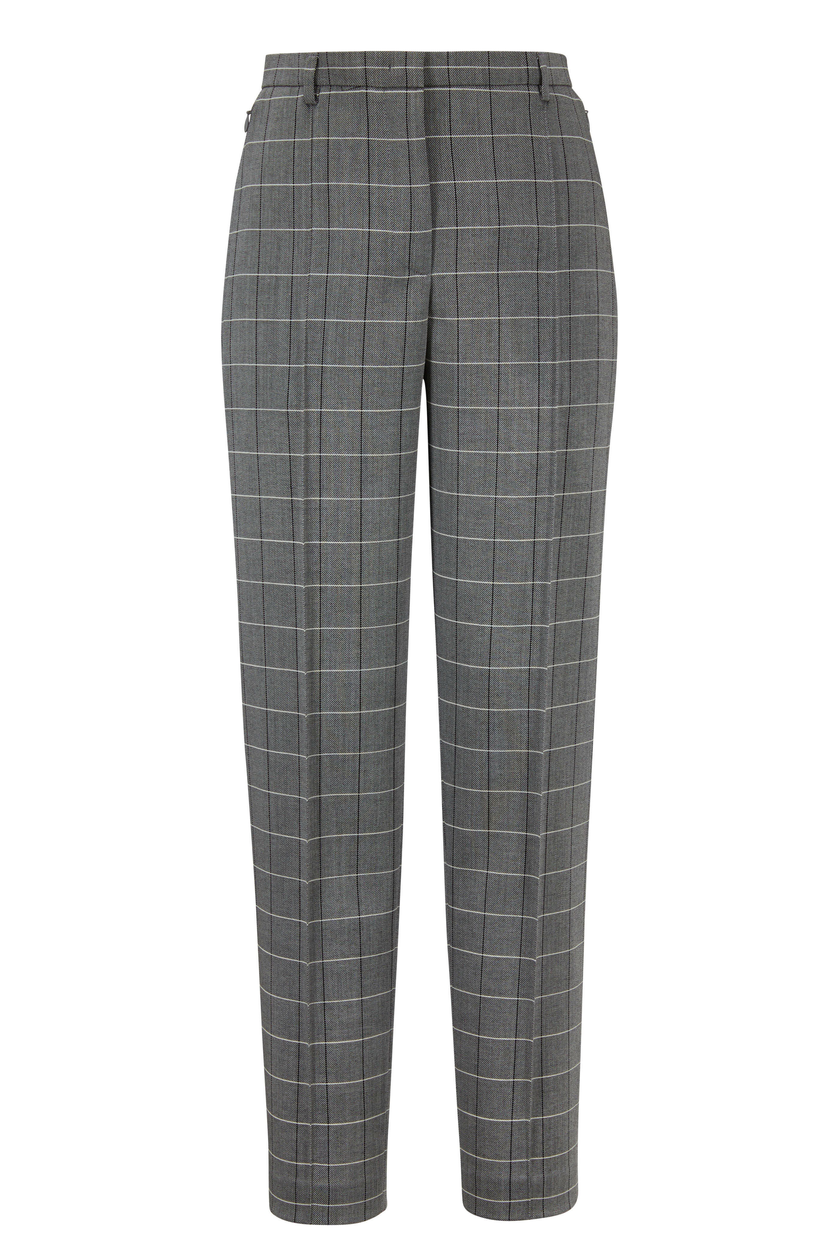 Akris - Colin Black & Paper Sharkskin Wool Pant