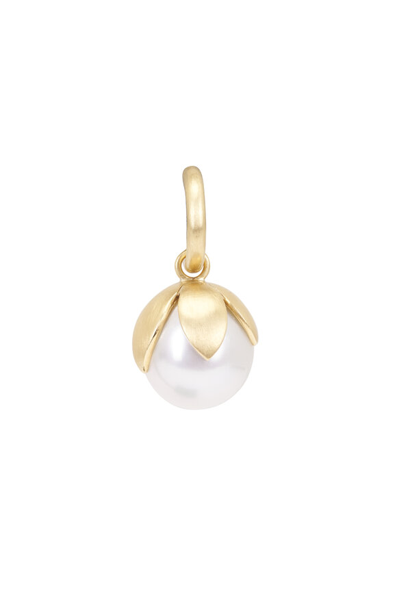 Irene Neuwirth 18k Yellow Gold Pearl Blossom Earrings - view 2