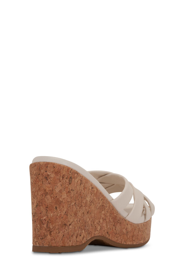 Jimmy Choo - Maribou Latte Cork Wedge, 110mm