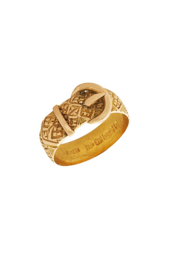 Estate Jewelry Antique 1800's English Belt Ring 