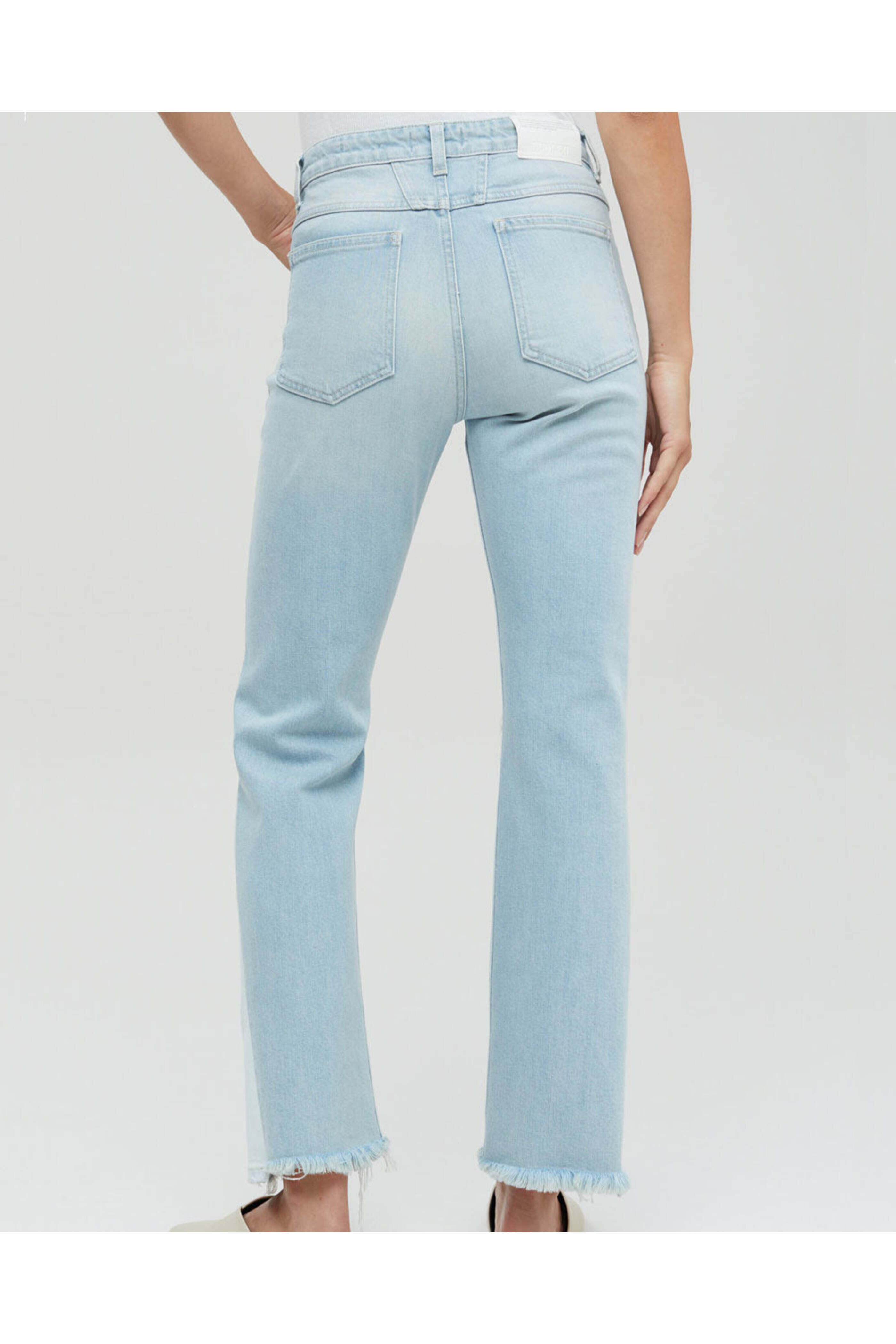 Closed - Baylin High Rise Flare Jean in Light Blue Spliced