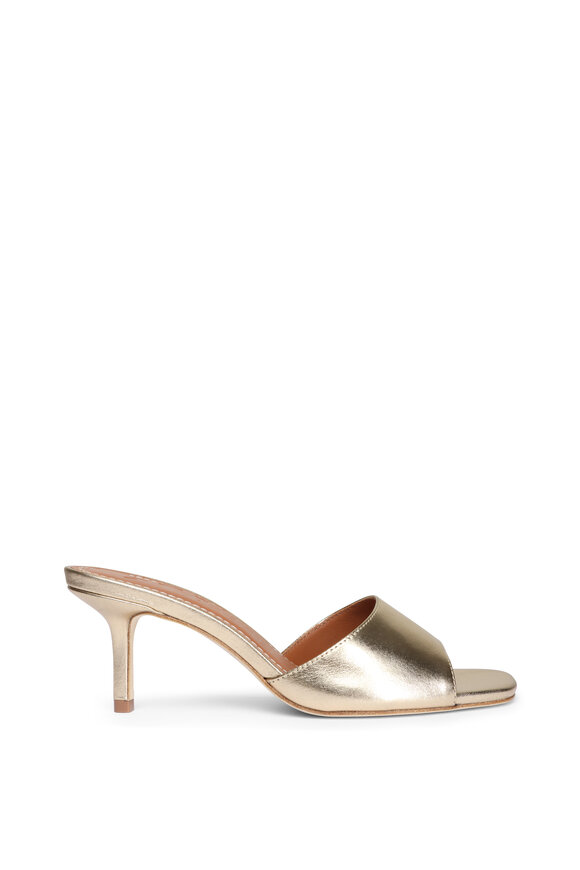 Staud Bea Metallic Gold Mule, 65mm - view 2