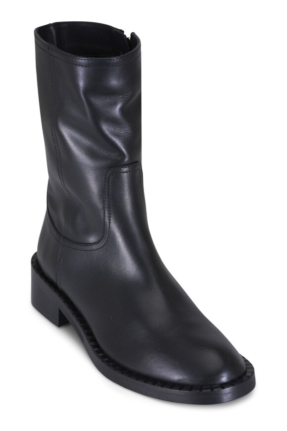 Aquatalia Georgetta Black Leather Short Boot - view 1