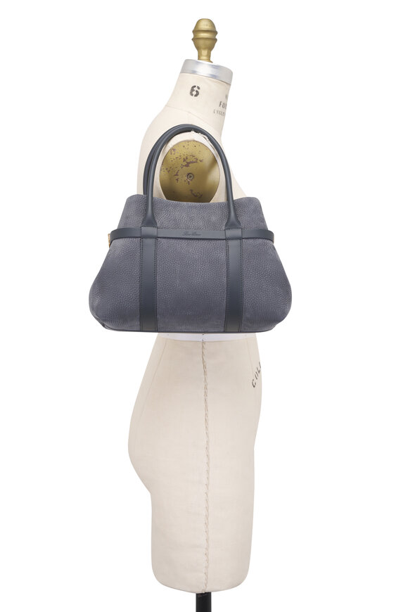 Loro Piana Small Ghiera Blue Shopper Tote - view 6