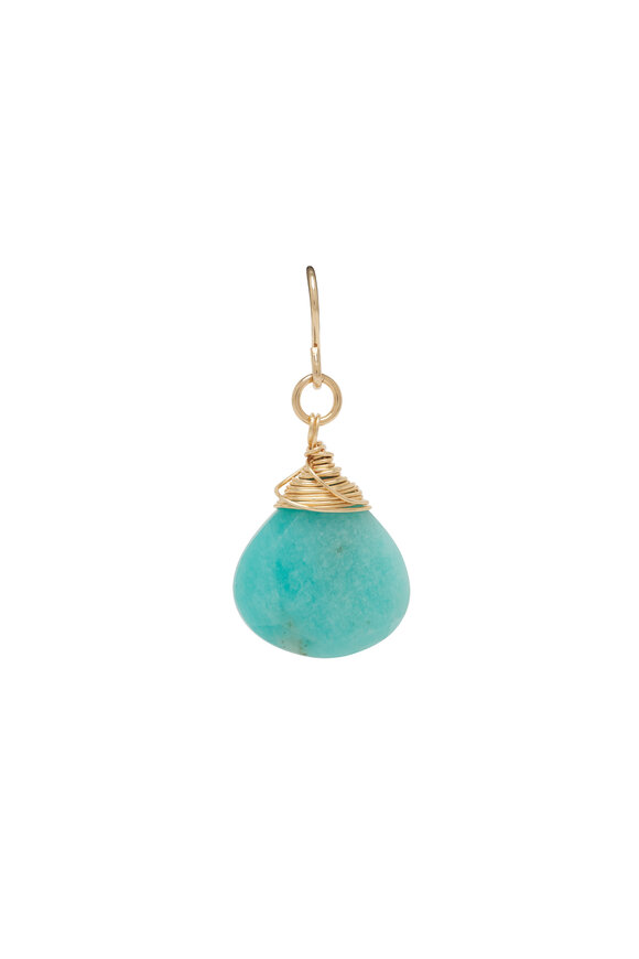 Cristina V. - Wire Wrapped Briolette Amazonite Earrings