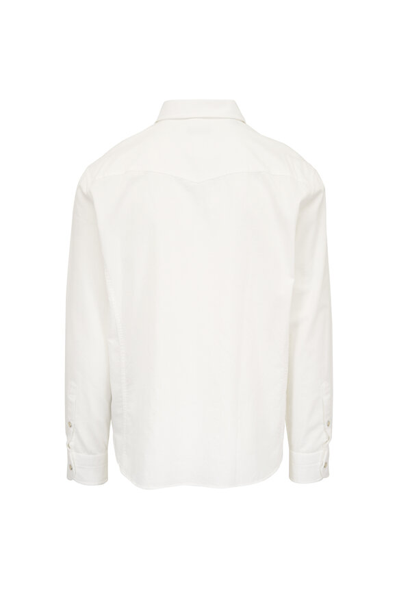 Tom Ford White Cotton Western Shirt - view 3