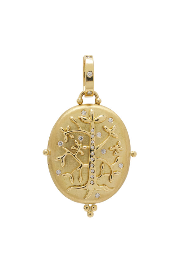 Temple St. Clair Yellow Gold Tree Of Life Diamond Locket