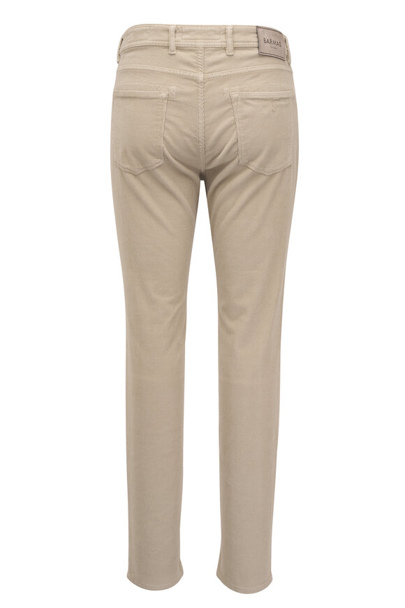 Barmas - Beige Stretch Corduroy Five Pocket Pant