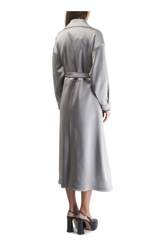 Giorgio Armani - Technical Duchess Dune Satin Belted Trench Coat