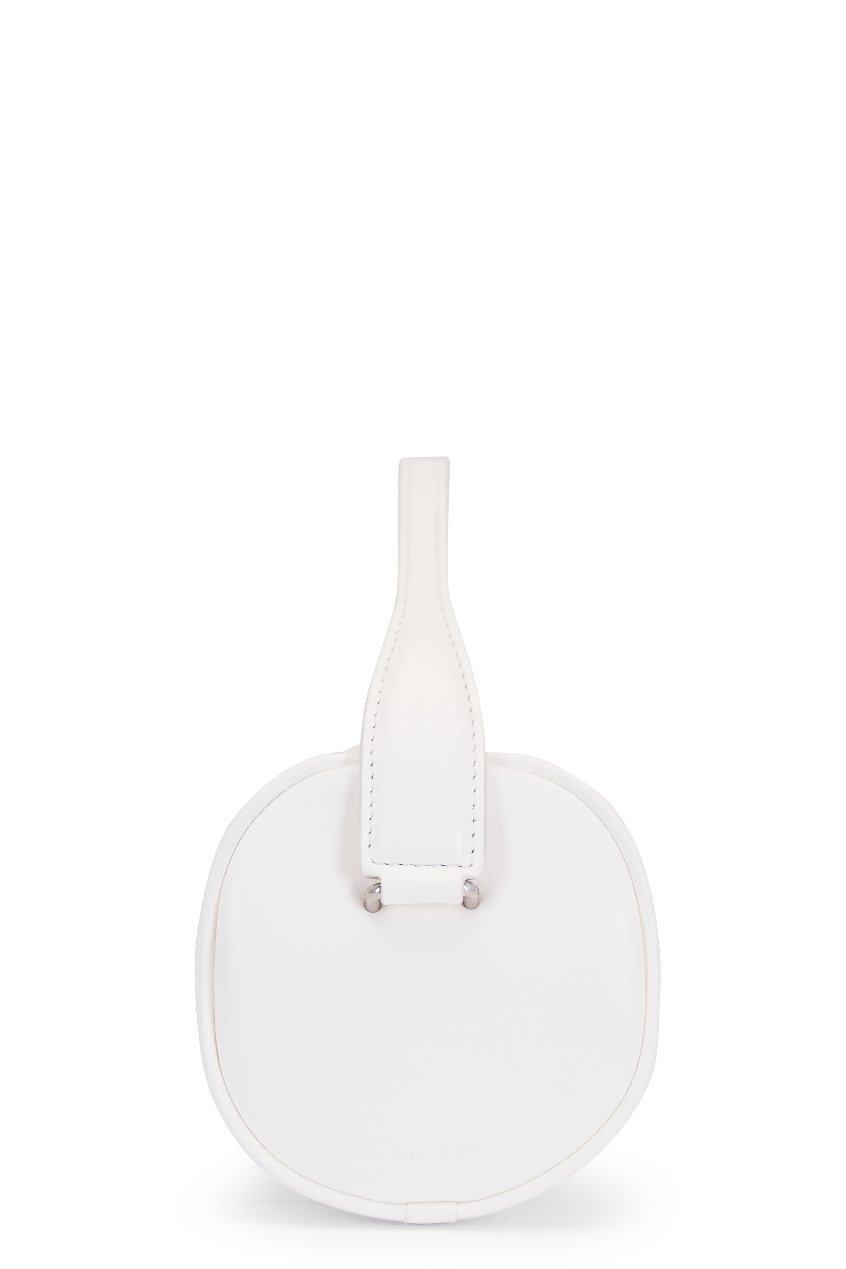 The Row - Round 90s White Leather Shoulder Bag