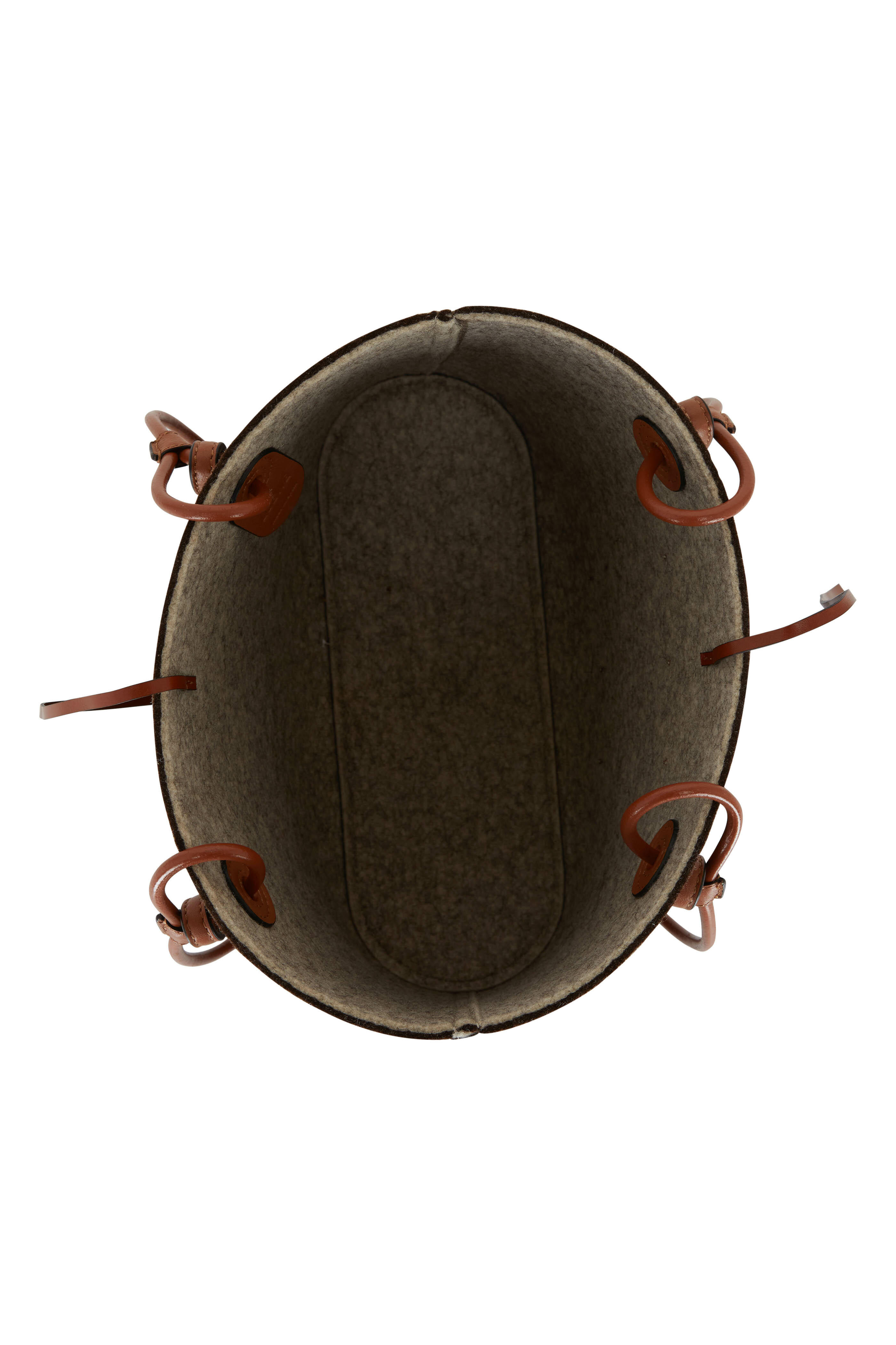 Loewe - Brown & Beige Felt & Leather Square Basket Bag