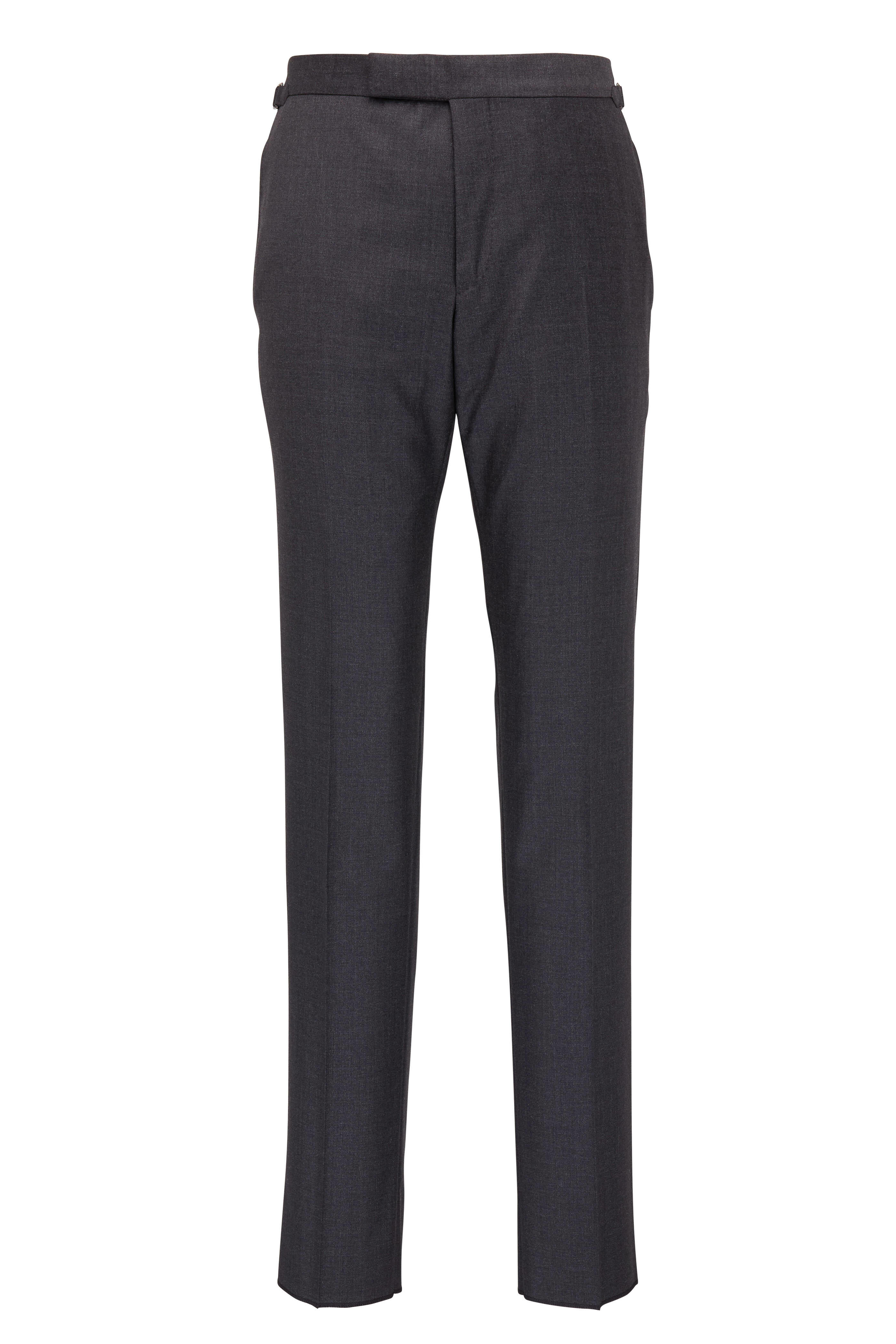 Tom Ford - Charcoal Gray Sharkskin Wool Three Piece Suit