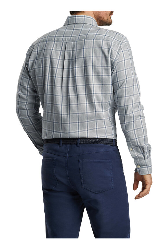 Peter Millar - Vernon Flannel Gale Gray Sport Shirt 