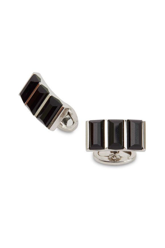 Jan Leslie - Black Onyx Face Cuff Links