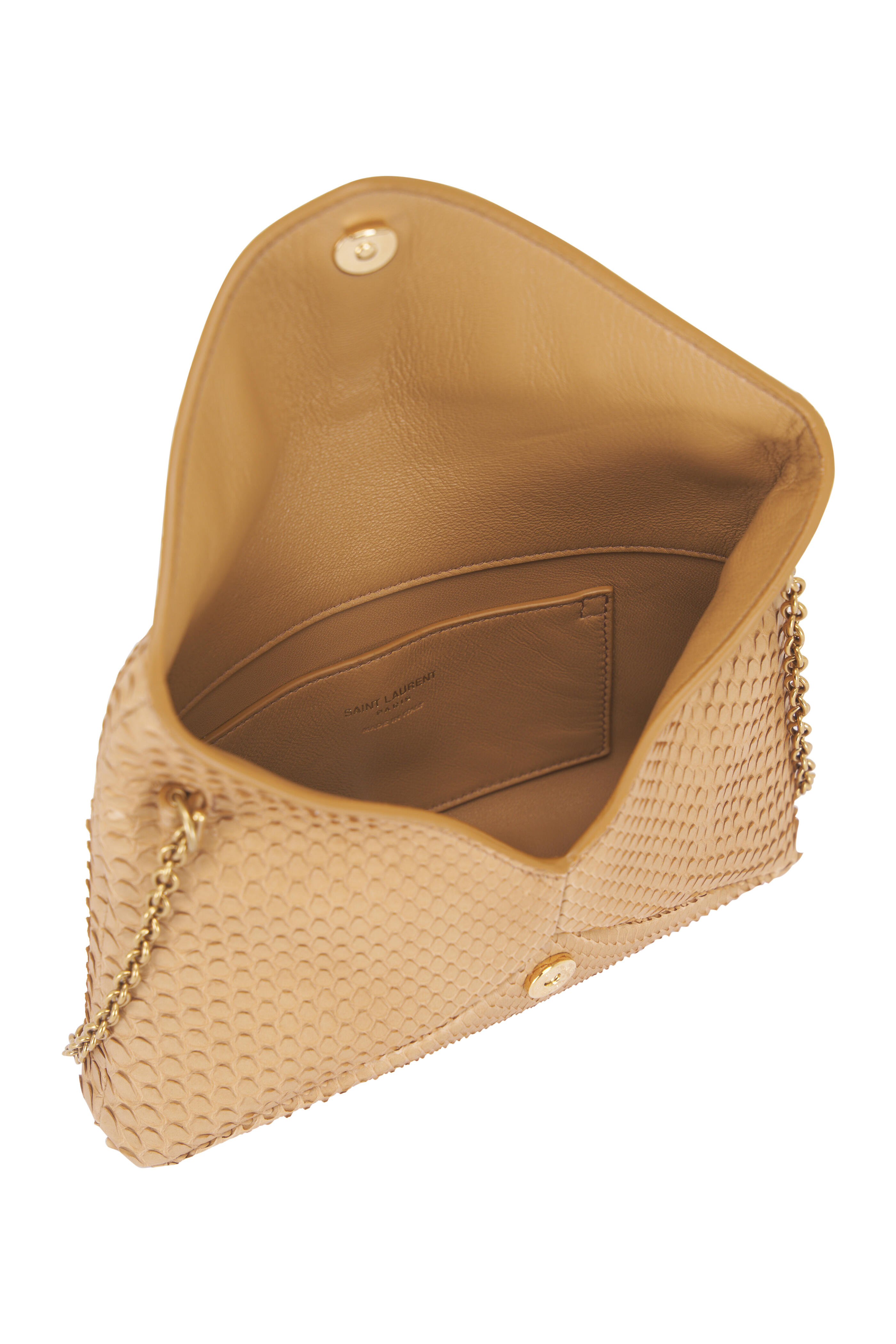 Saint Laurent - Cassandre Textured Leather Chain Pouch