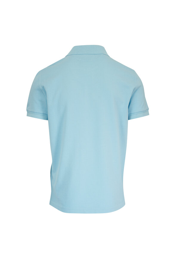 Tom Ford Light Blue Cotton Pique Polo - view 3