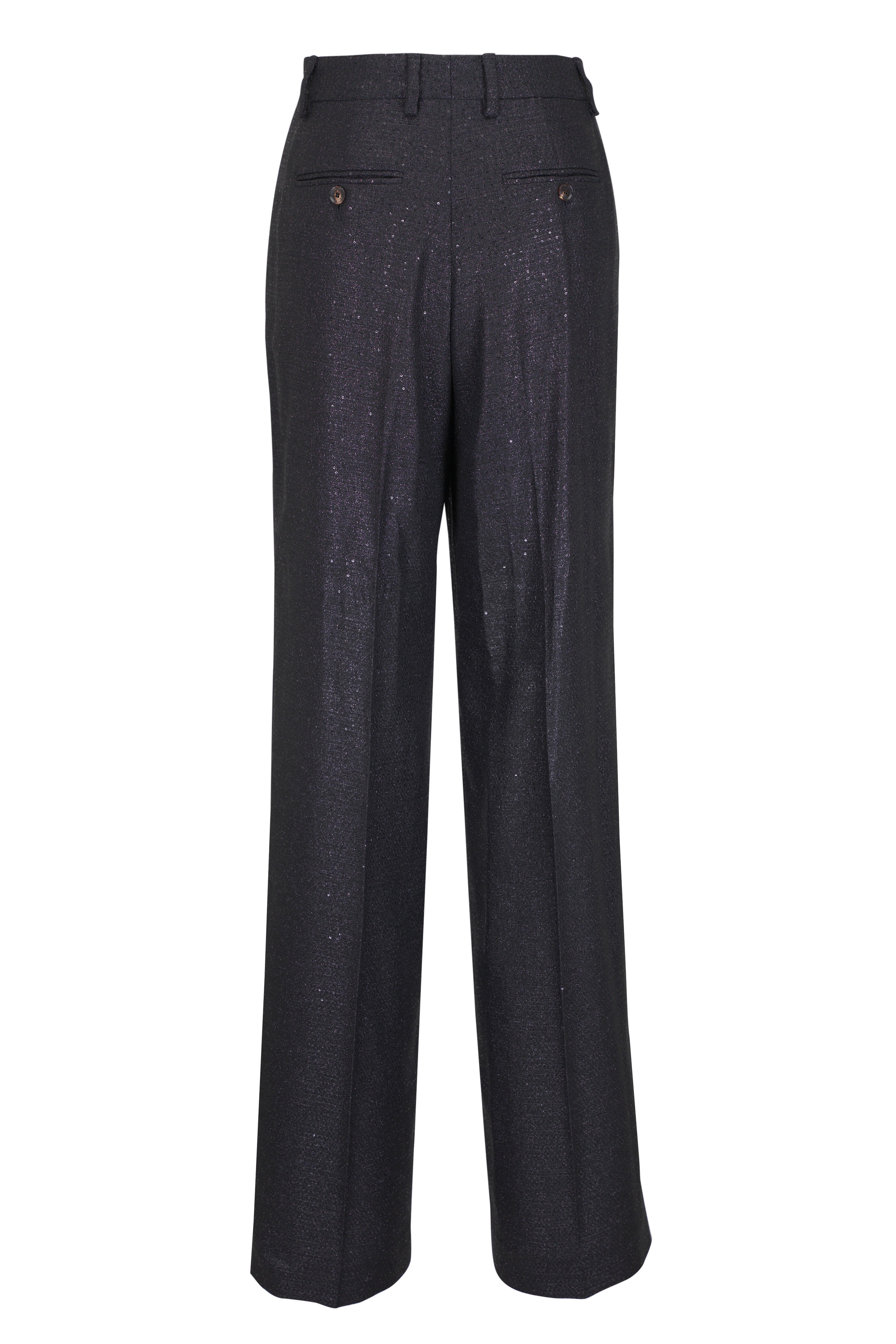 Kiton - Black Sequin Lurex Pant