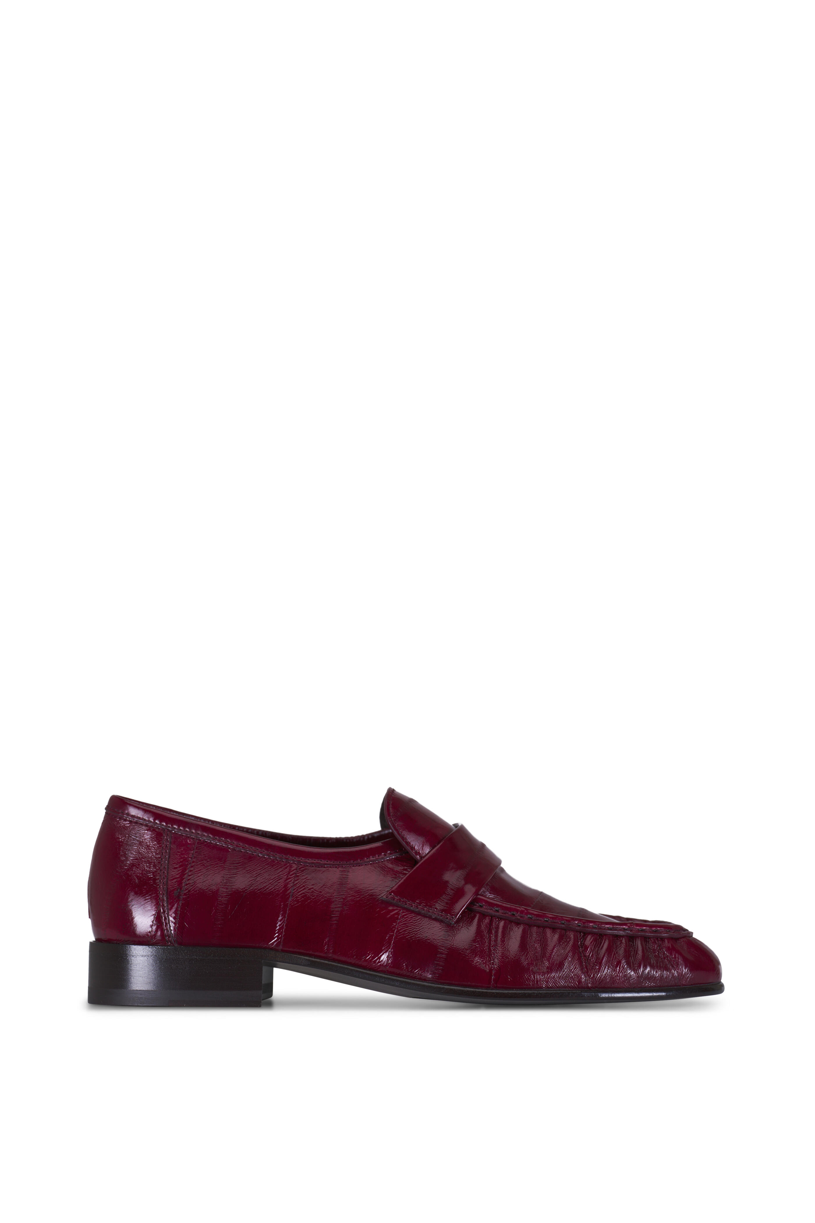 The Row - Rouge Leather Soft Loafer