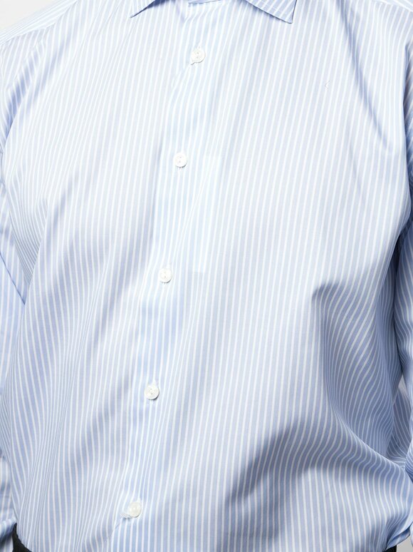 Eton - Light Blue Striped Contemporary Fit Sport Shirt