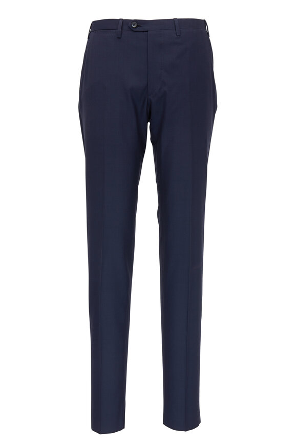 Kiton - Solid Navy Wool Suit | Mitchell Stores