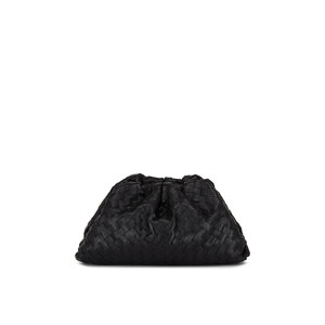 Bottega Veneta - The Pouch Black Woven Leather Large Bag