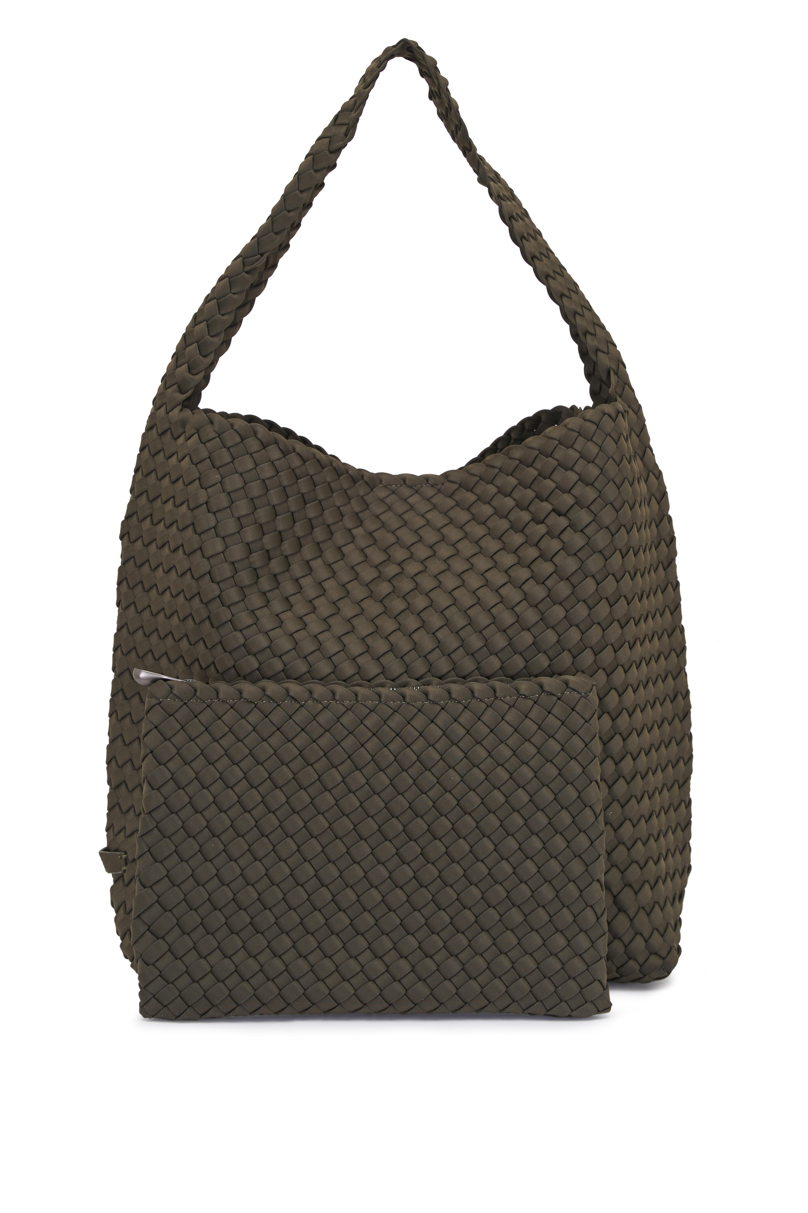 Naghedi - Medium Nomad Olive Woven Hobo
