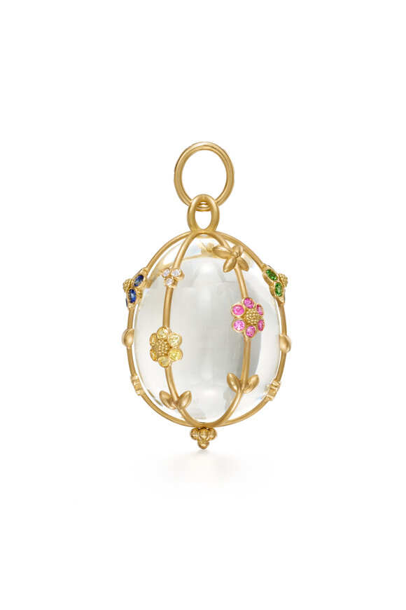 Temple St. Clair 18k Gold Large Rainbow Fiori Amulet - view 5