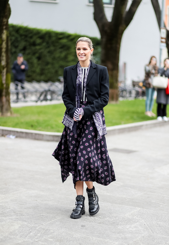 Florals are a great idea for winter.  Get inspired by street style stars and see how they pair floral dresses with