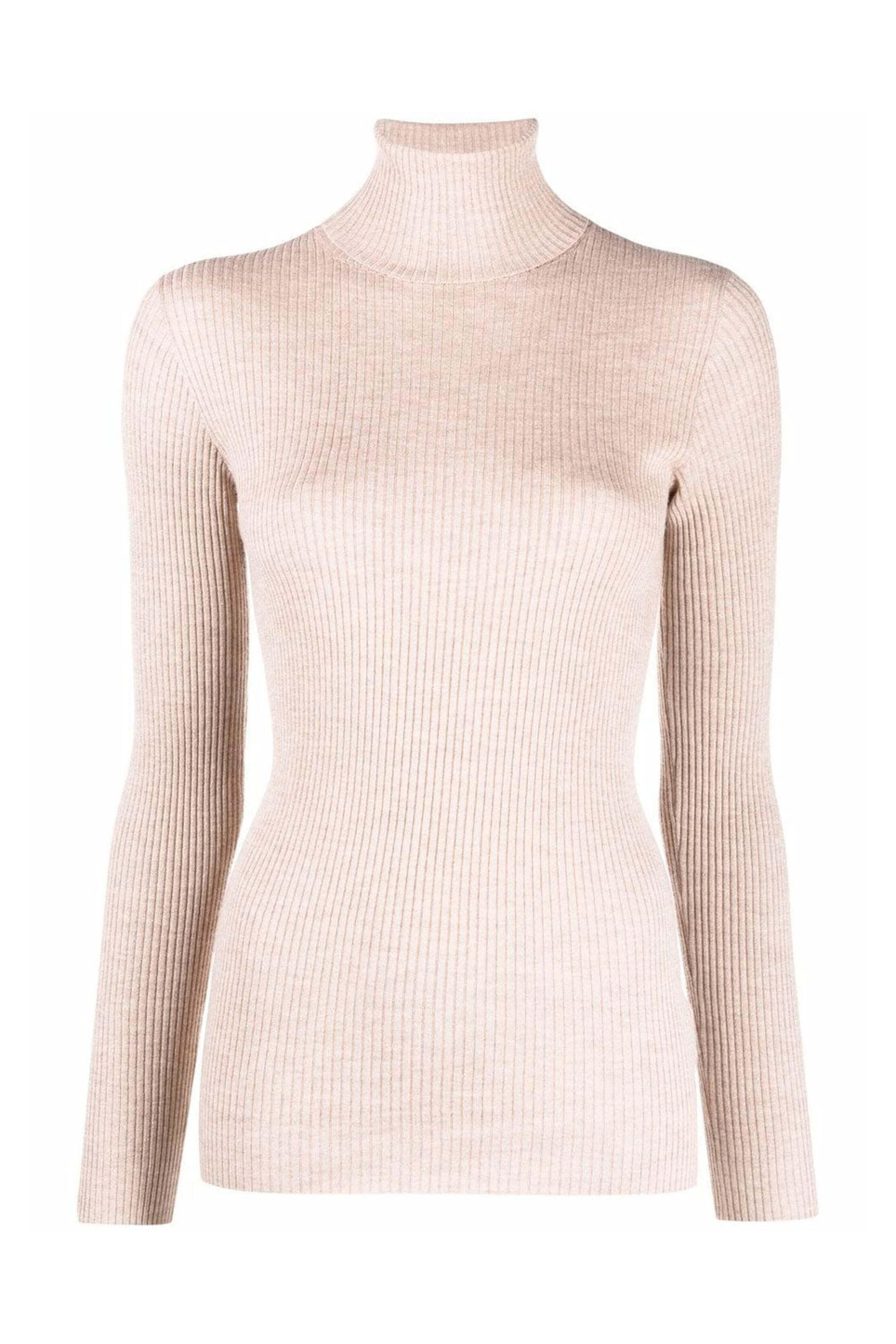 Brunello Cucinelli - Sand Ribbed Slim Fit Turtleneck Sweater