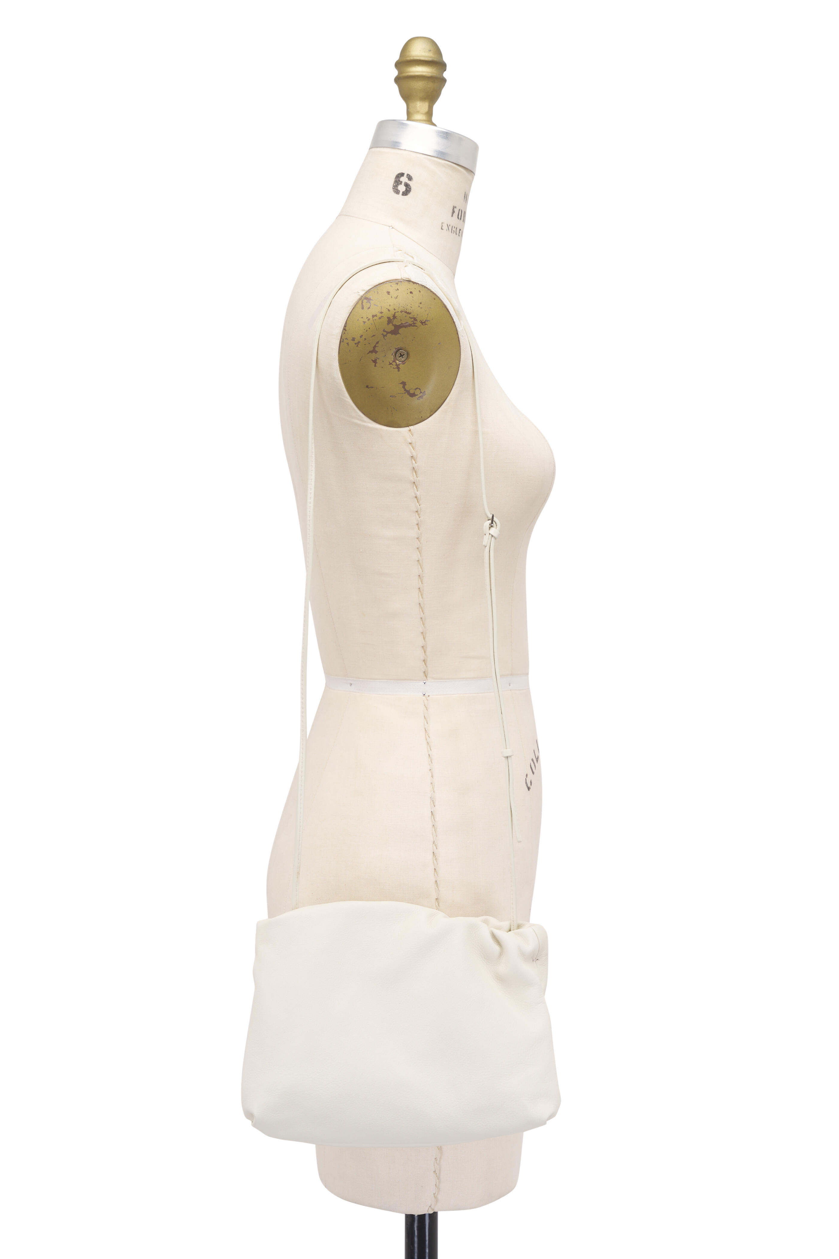 The Row - Bourse Ivory Grain Calfskin Clutch