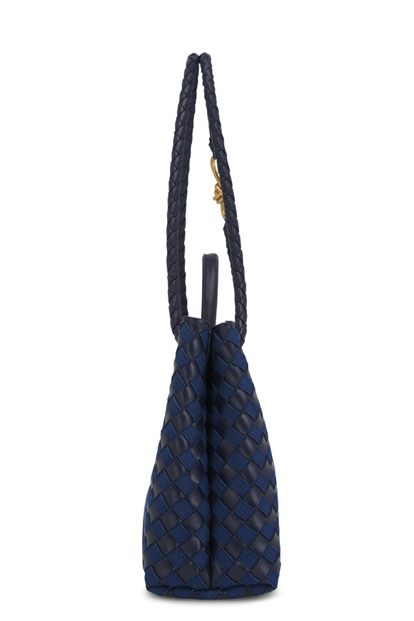 Bottega Veneta - Medium Andiamo Abyss Denim & Leather Bag 