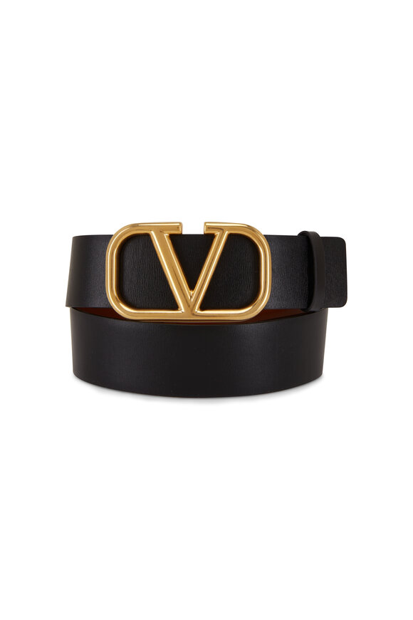 Valentino Garavani - Seleria & Black VLogo Reversible Belt