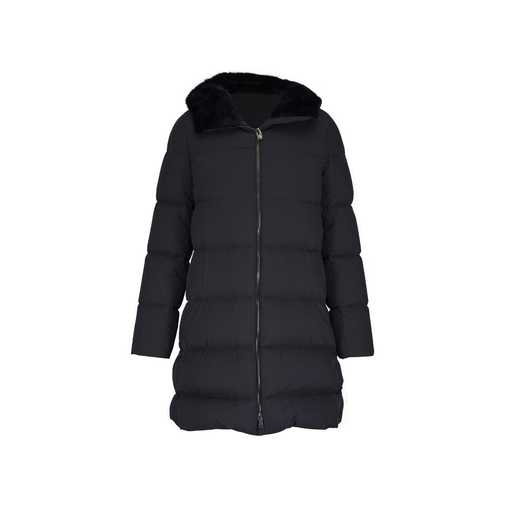 Herno - A-Shape Black Quilted Down Jacket | Mitchell Stores
