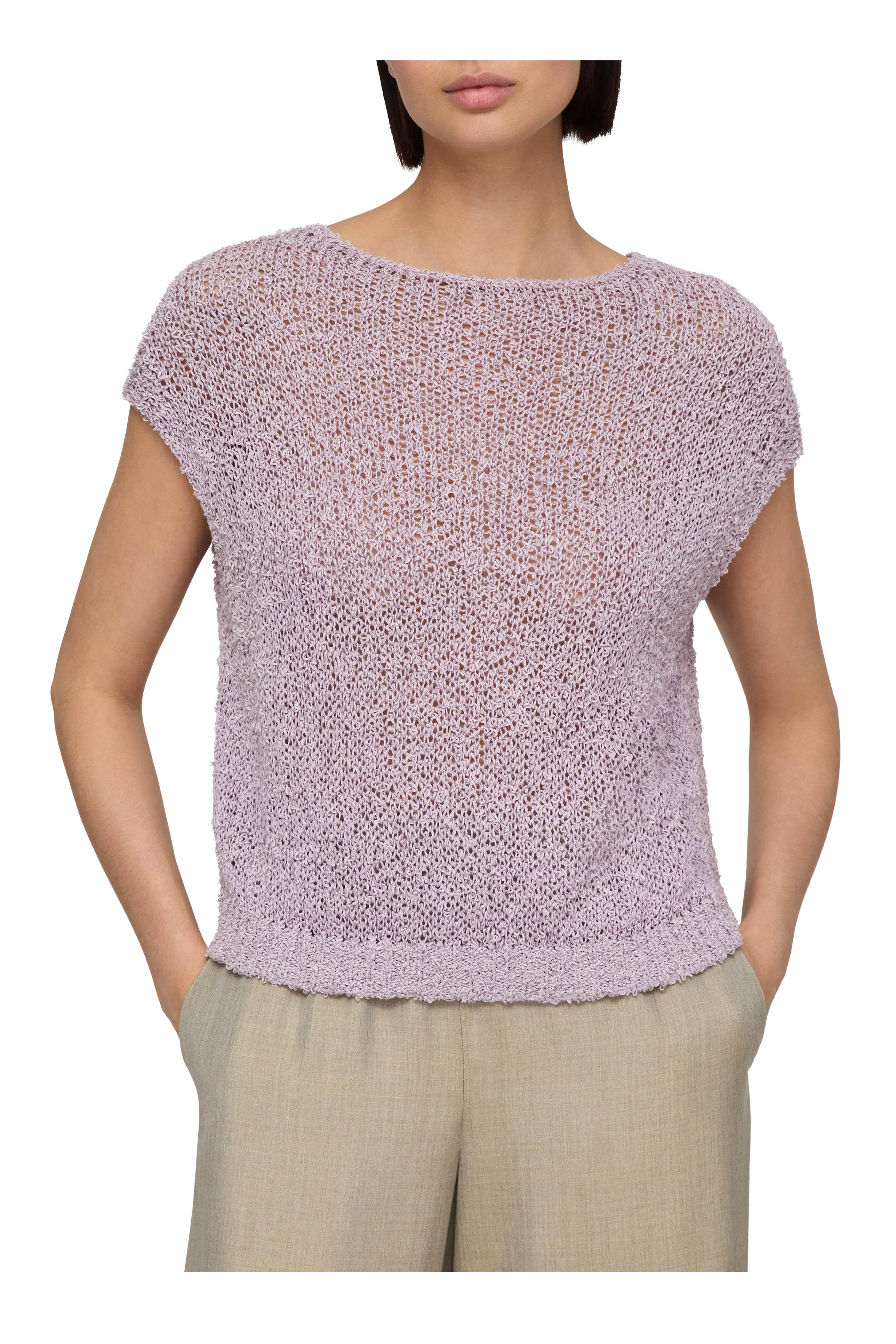 Lafayette 148 New York - Lavender Open Stitch Sweater