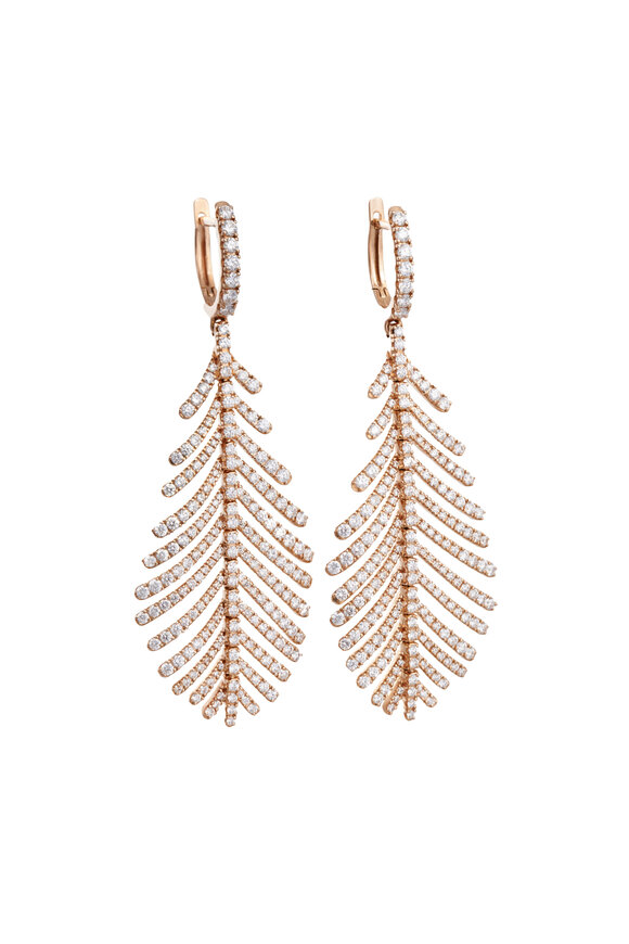 Sidney Garber - Pavé Plume Earrings