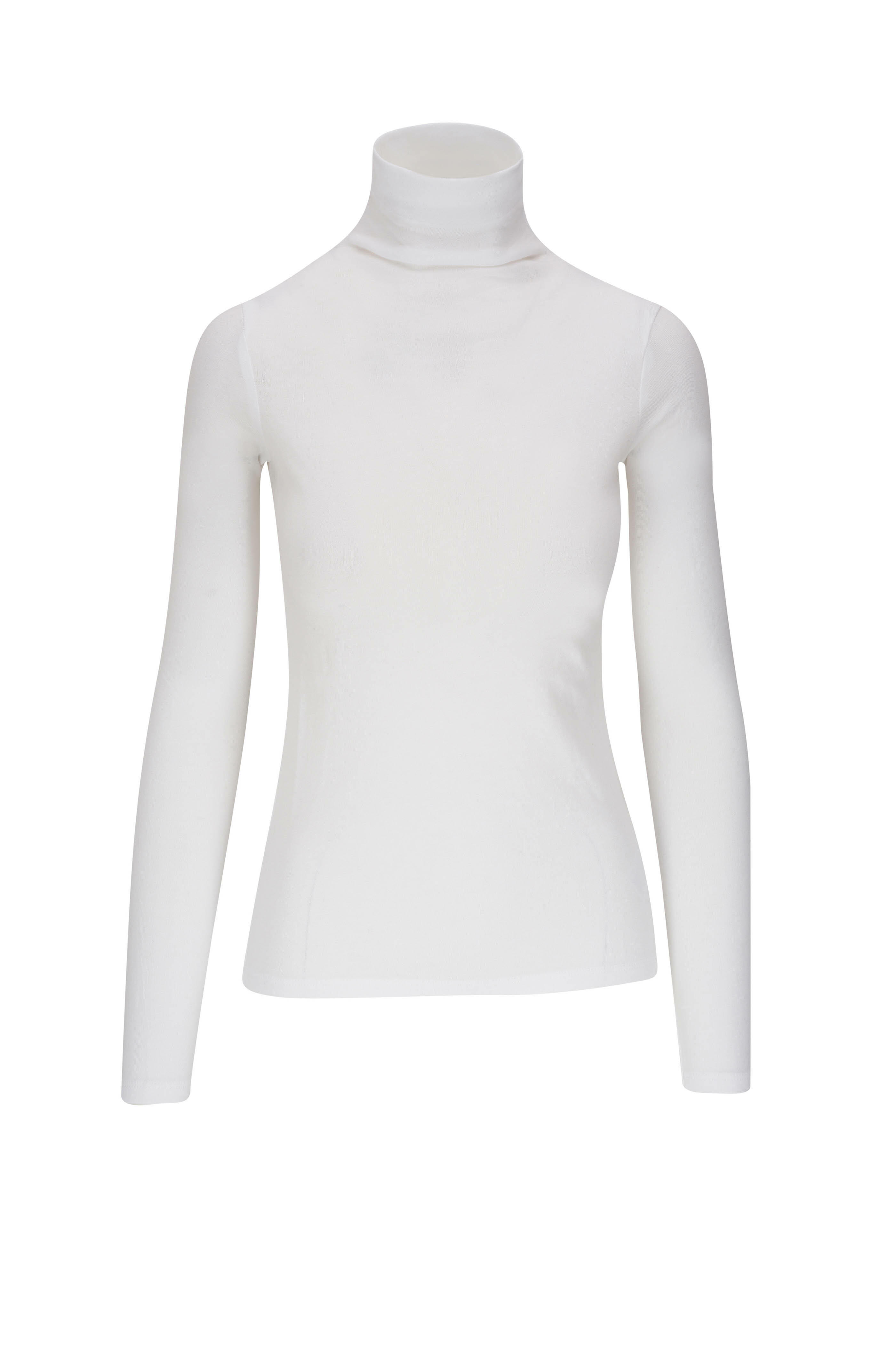 Vince - Essential Optic White Cotton Turtleneck