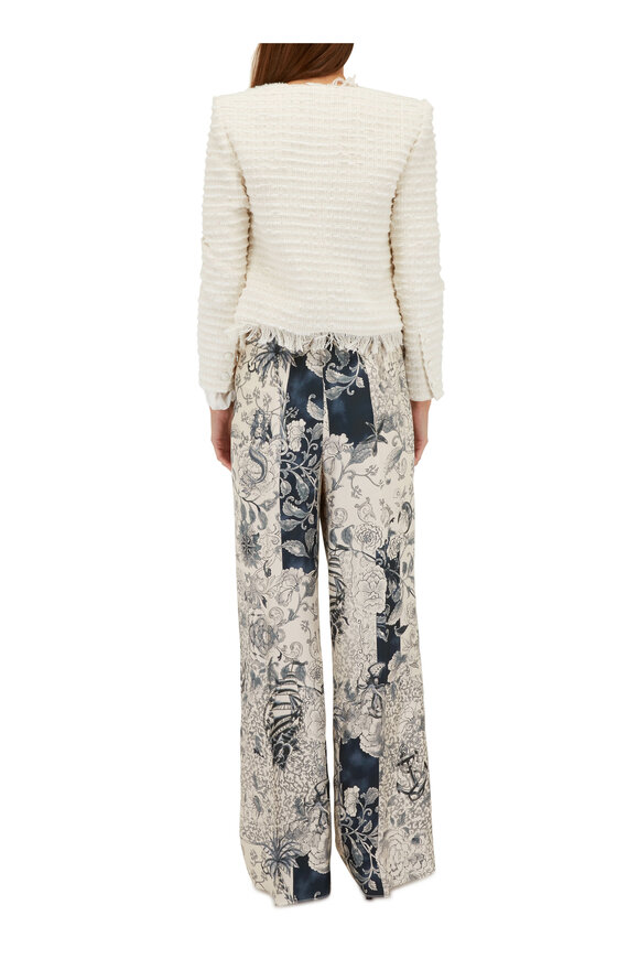 Etro - Beige Multi Print Silk Pant