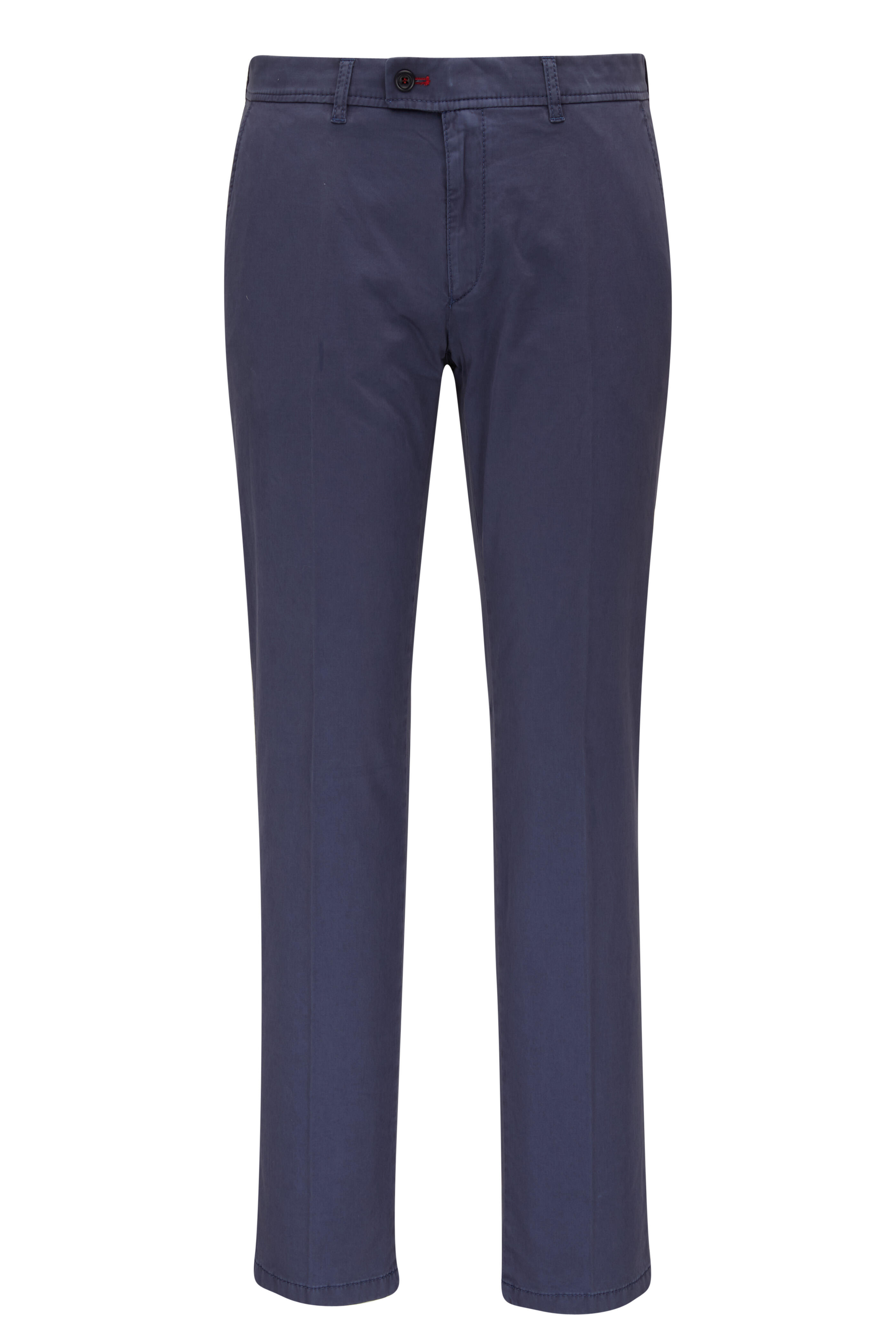 Brax - Evans Navy Brushed Cotton Flat Front Pant