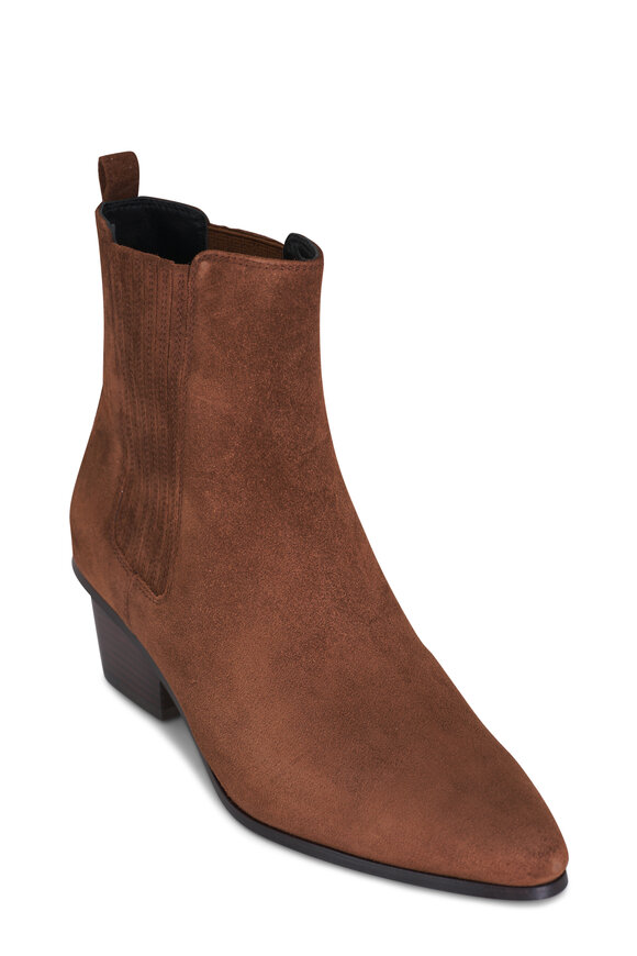 Veronica Beard Alina Cedar Suede Short Boot, 50mm