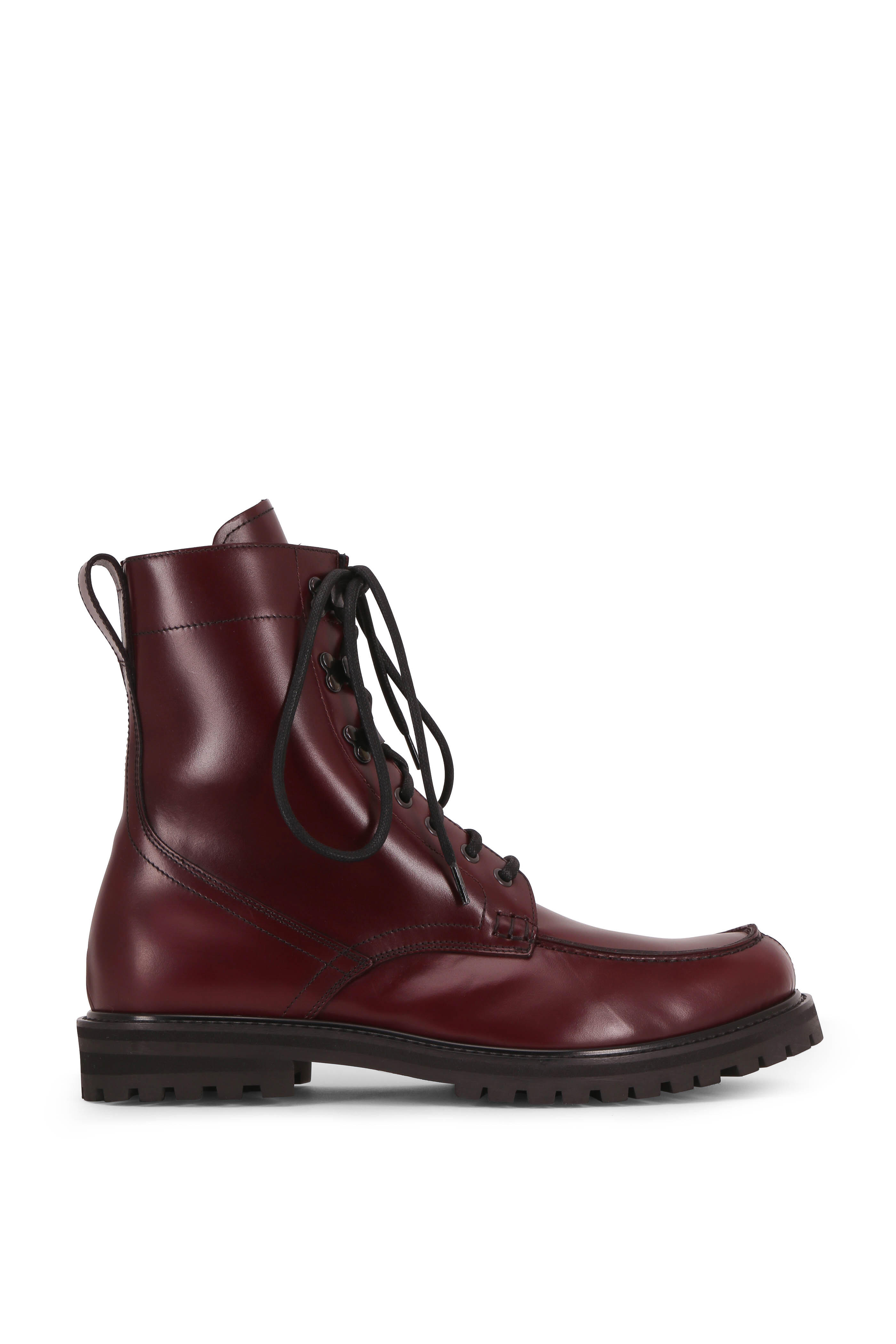 Aquatalia Ira Oxblood Leather Lace Up Weatherproof Boot