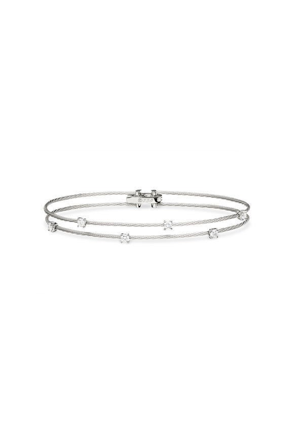 Paul Morelli 18k White Gold Double Wire Bracelet