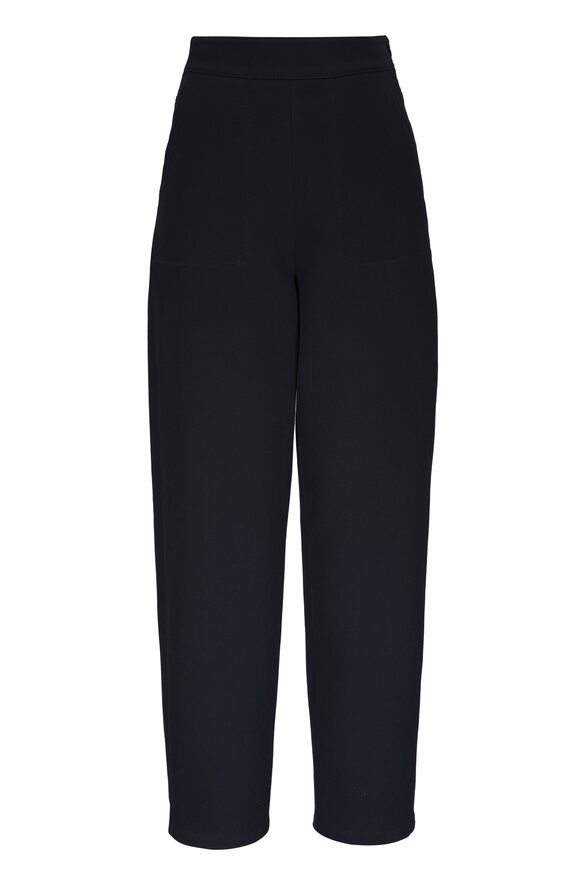 Akris Flynn High-Rise Black Cotton Pant