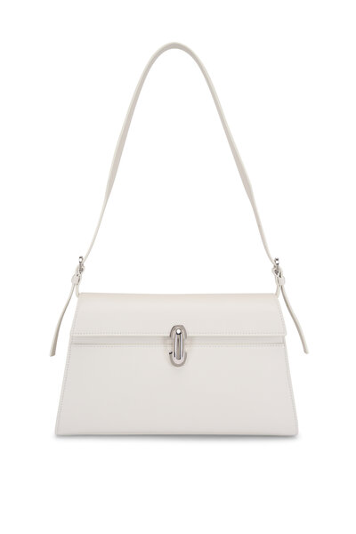 トートバッグ KHAITE FW25 Shoulder bags (H2043 914 105) Khaite - Simona Optic White Leather Shoulder Bag